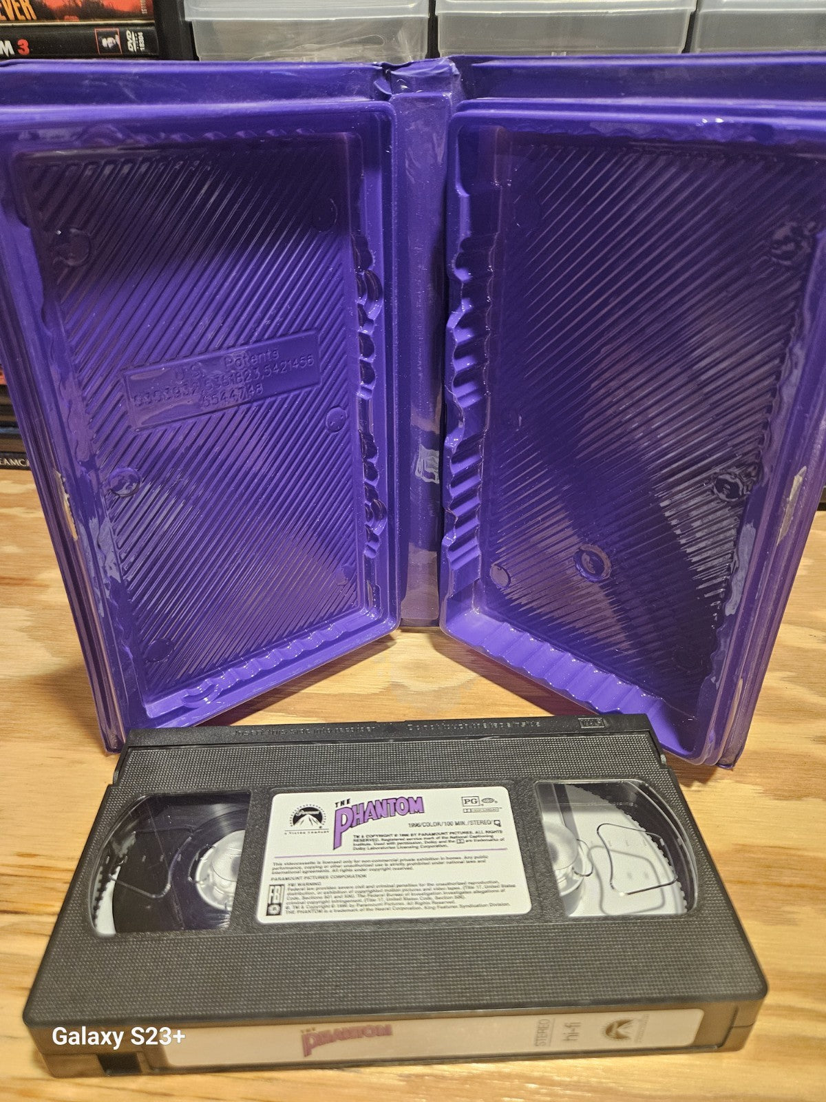 The Phantom VHS Paramount, Billy Zane Treat Williams Kristy Swanson, Holographic