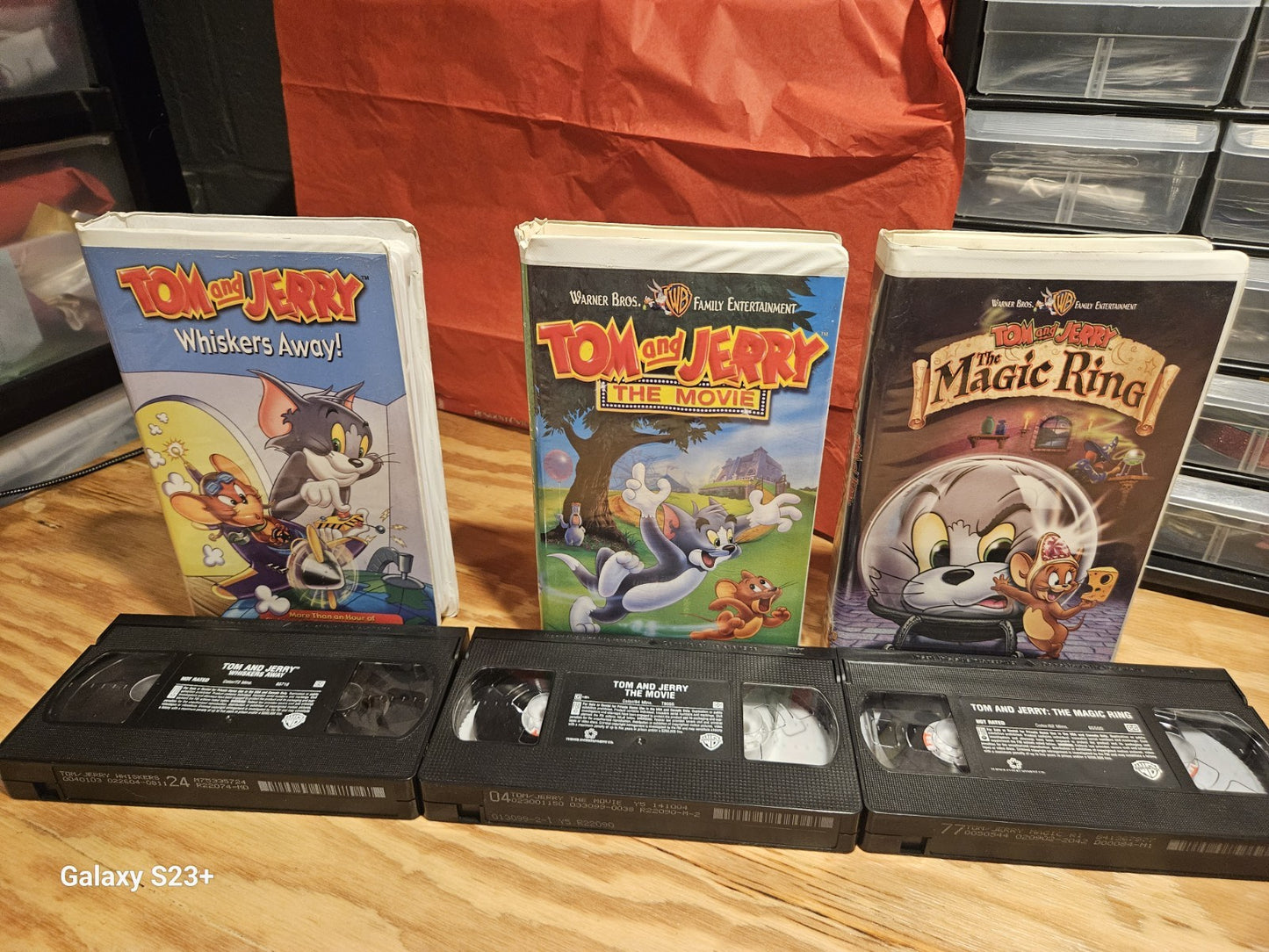 Tom And Jerry The Movie VHS Lot, Whiskers Away, Magic Ring, Warner Brothers