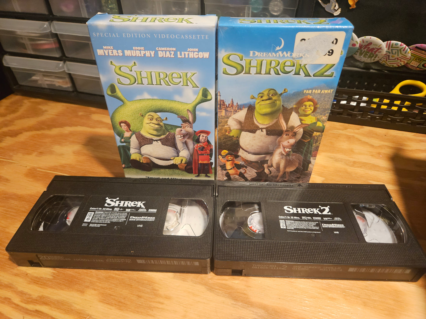 Shrek & Shrek 2 VHS Set
