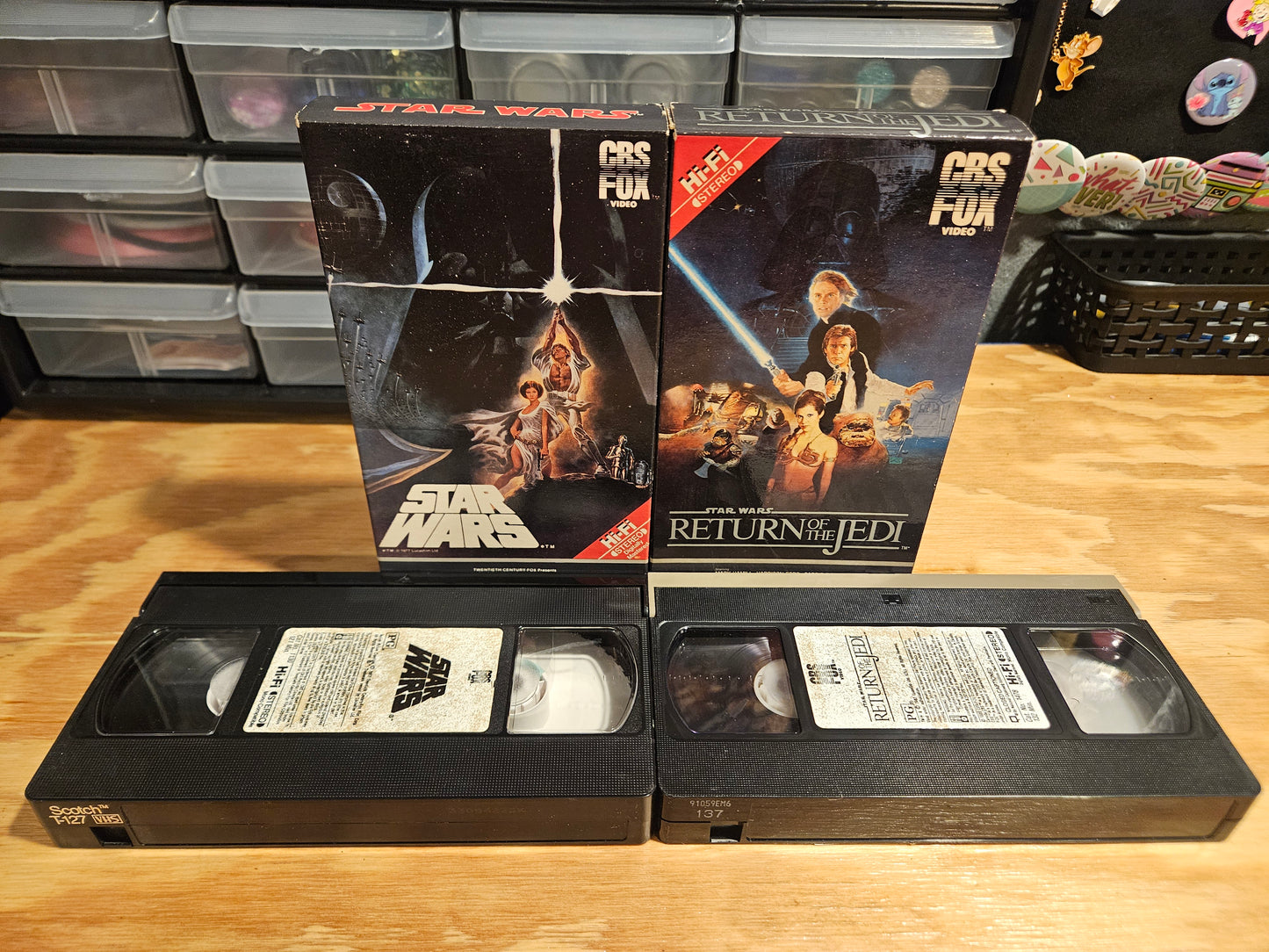 Star Wars and Return of the Jedi VHS, CBS FOX, Red Label