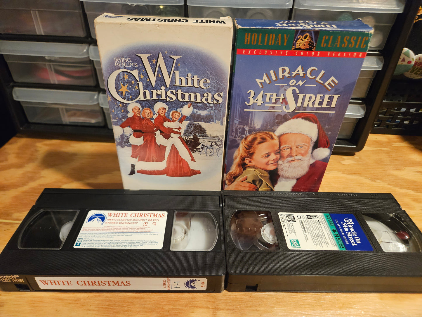 Santa Claus, Scrooged, White Christmas, and Miracle on 34th Street VHS Set