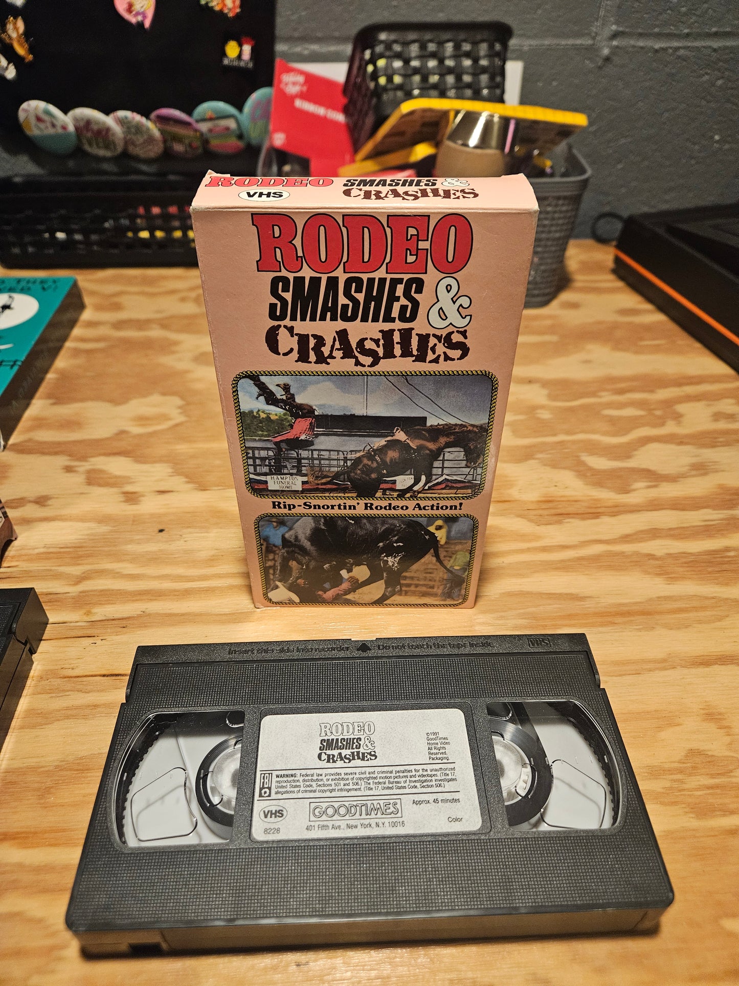 Rodeo Boopers 1, 5, 6 & 7, + And They Survived V, + Rodeo Smashes and Crashes VHS Lot