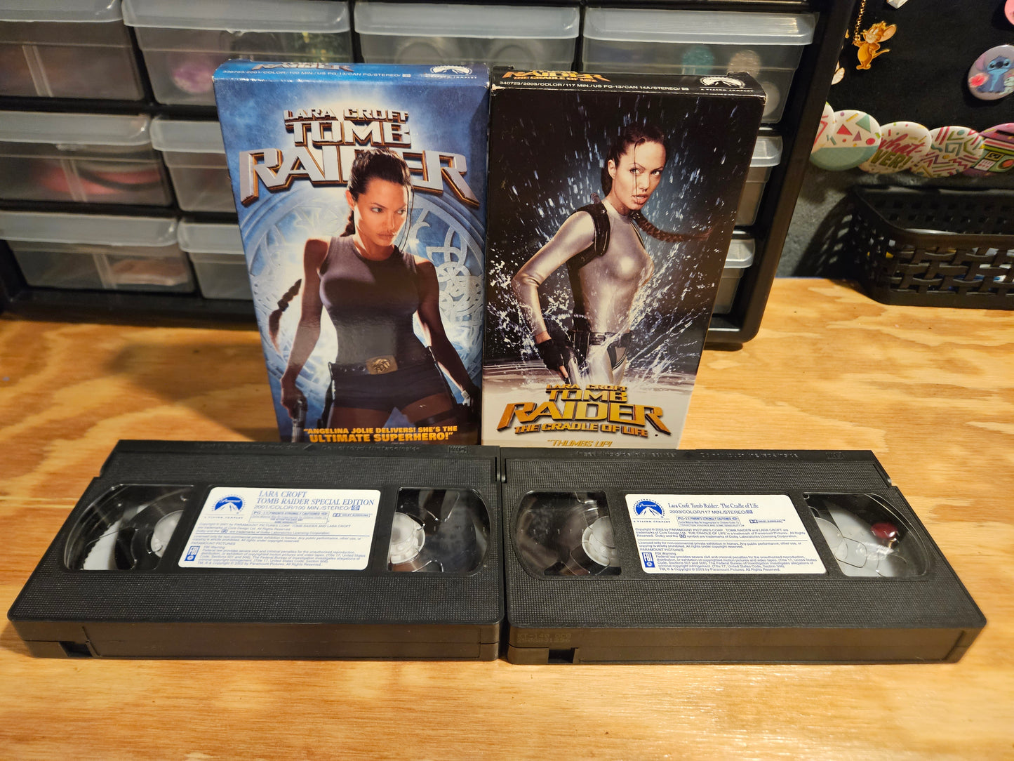 Lara Croft: Tomb Raider and Tomb Raider: The Cradle of Life VHS set