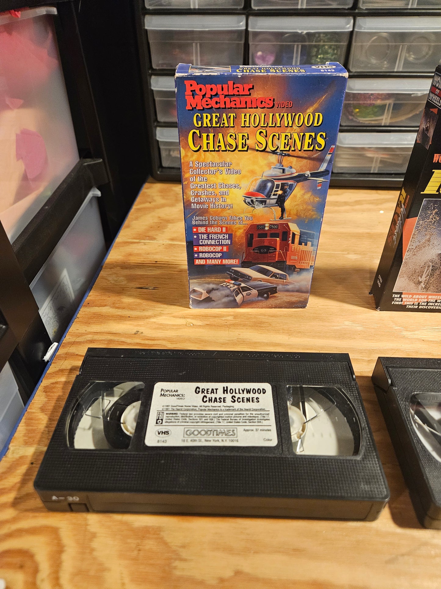 Main Event Video Sport Truck + Crash and Crunch (SEALED), Popular Mechanics Great Hollywood Chase Scenes, World's Wildest Races VHS