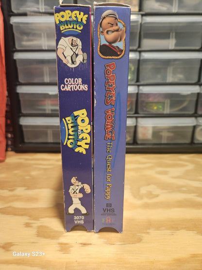 Popeye VHS - Popeye vs. Bluto, The Quest for Pappy, UAV, FHE, Lionsgate