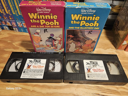 Vintage Winnie The Pooh VHS Set - The Blustery Day + A Day For Eeyore, Disney