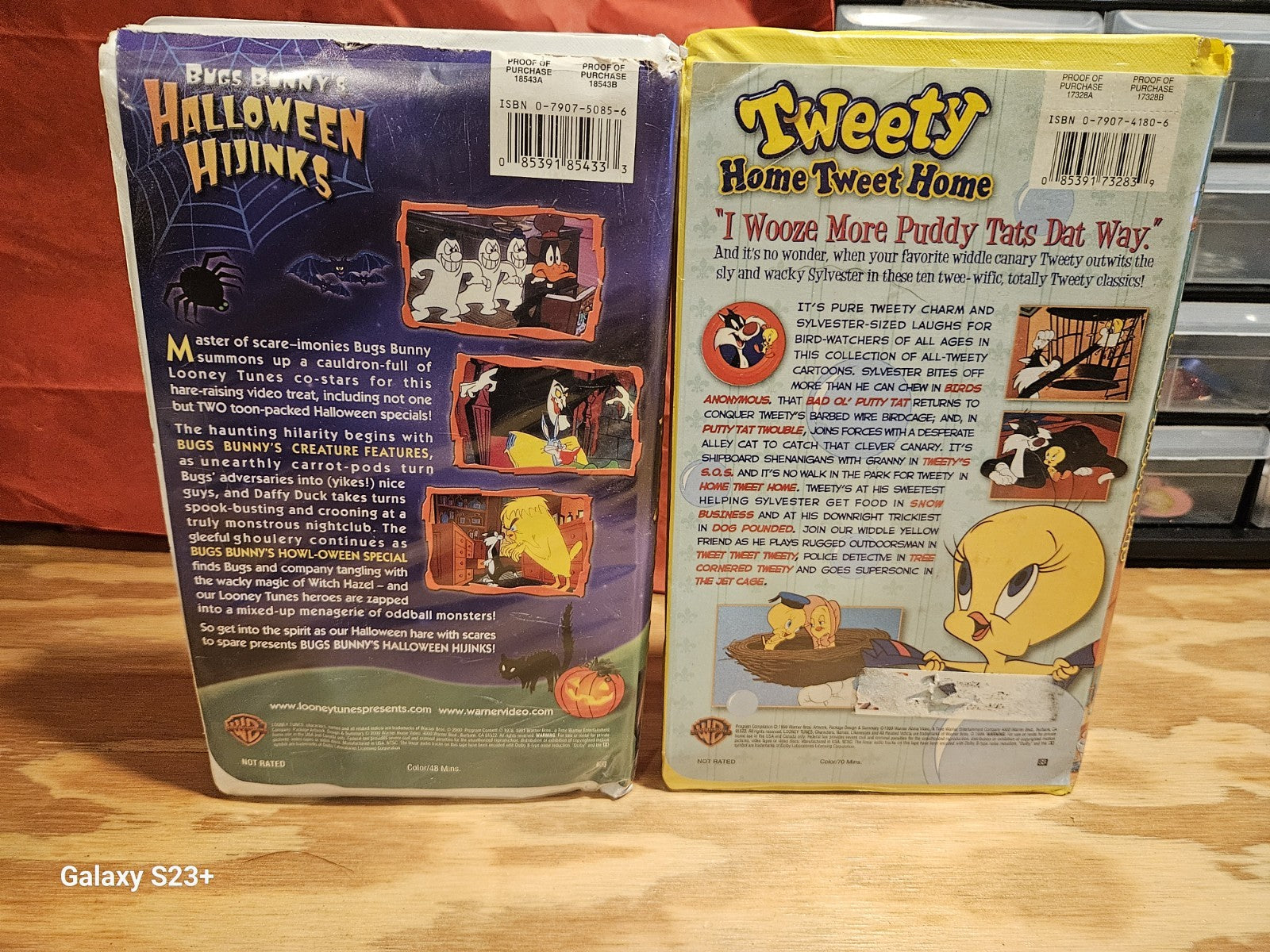 Looney Tunes VHS Lot Bugs Bunny, Taz Sylvester, Tweety, Halloween, Warner Bros