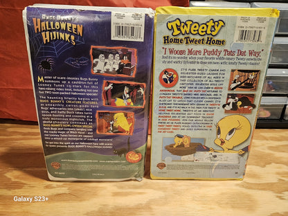 Looney Tunes VHS Lot Bugs Bunny, Taz Sylvester, Tweety, Halloween, Warner Bros