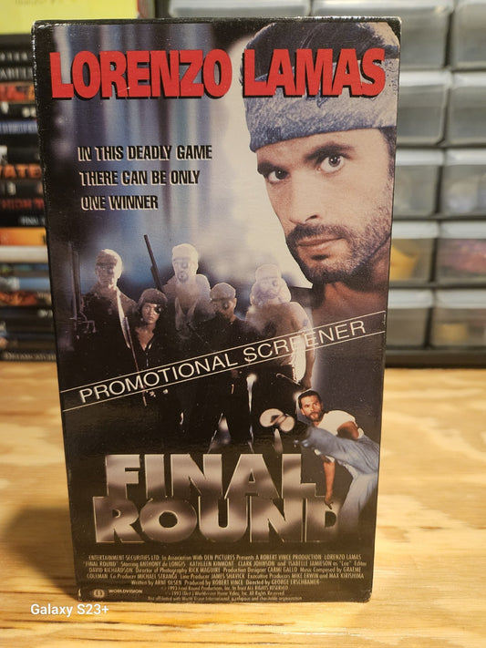 Final Round Promotional Screener VHS 1993 Lorenzo Lamas, Worldvision, Action