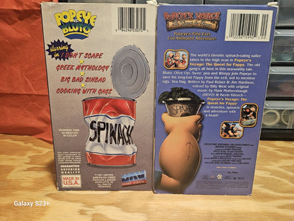 Popeye VHS - Popeye vs. Bluto, The Quest for Pappy, UAV, FHE, Lionsgate