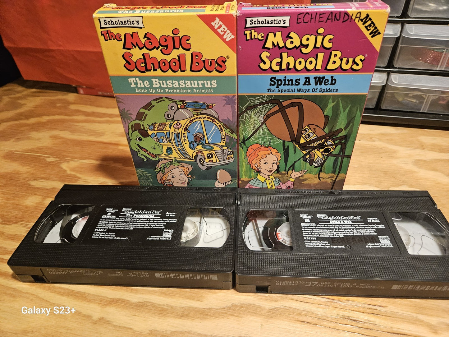 Magic School Bus VHS Lot - Busasaurus, Web, Haunted House, Hops Home, Scholastic