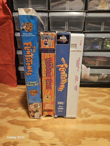 Flintstones VHS Lot Yabba Dabba Do, Flyer, Fearless Fred, Hanna Barbera MCA WB