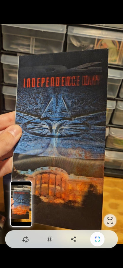 Independence Day VHS 1996 Will Smith Goldblum 20th Century Fox Lenticular Insert