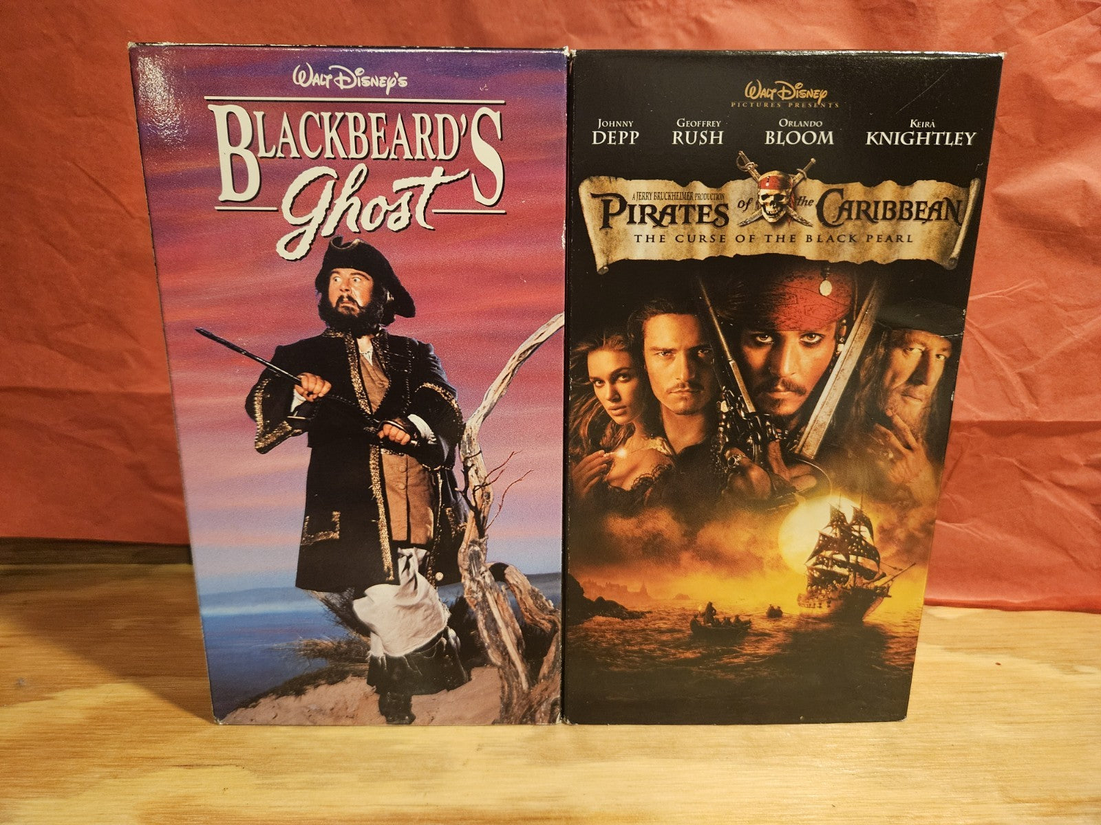 Disney Blackbeard's Ghost & Pirates of the Caribbean VHS Depp, Bloom, Knightley