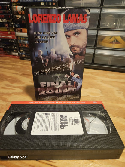 Final Round Promotional Screener VHS 1993 Lorenzo Lamas, Worldvision, Action