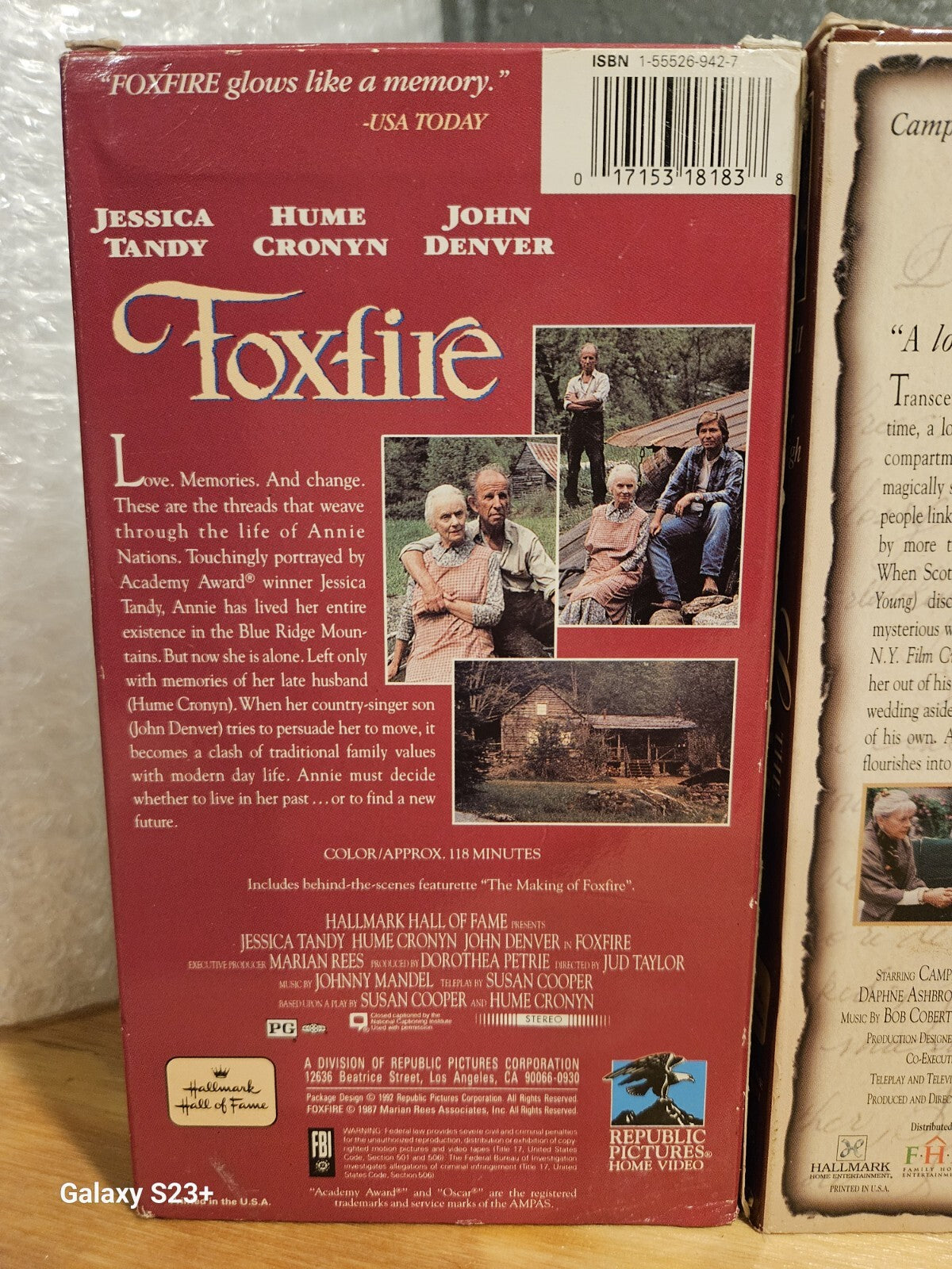 Hallmark VHS Set of 6 - Foxfire, Live Letter, Cupid & Cate, Sarah Plain and Tall