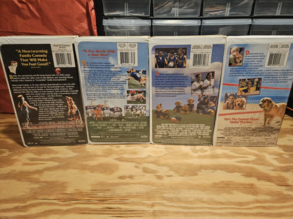 Disney Air Bud 1, 2, 3, 5 VHS Set - Golden Receiver, World Pup, Spikes Back Dog