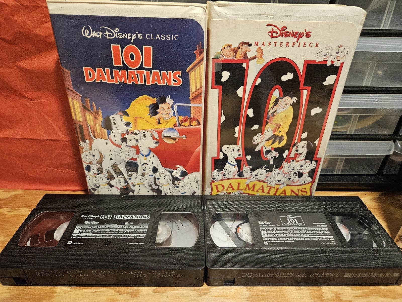 Disney 101 & 102 Dalmatians VHS Lot Black Diamond, Masterpiece, Live-action