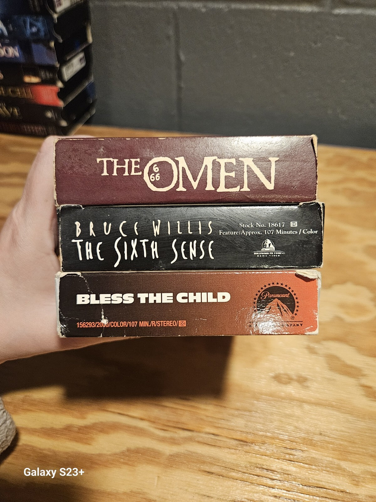 VHS Horror Lot- The Omen, The Sixth Sense, Bless The Child 
