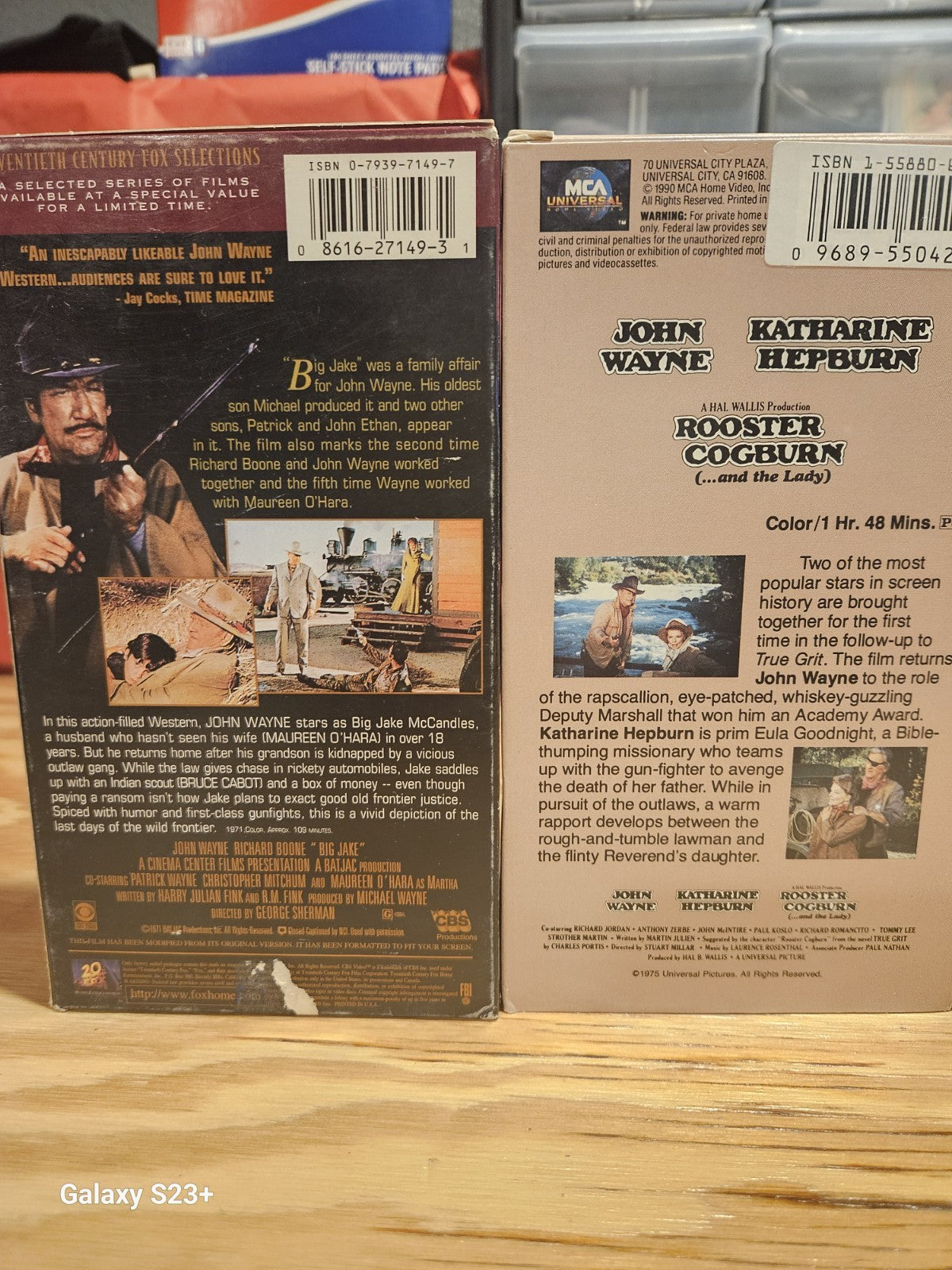John Wayne VHS Lot Big Jake True Grit Rio Bravo Fox MCA MPI Warner Paramount 