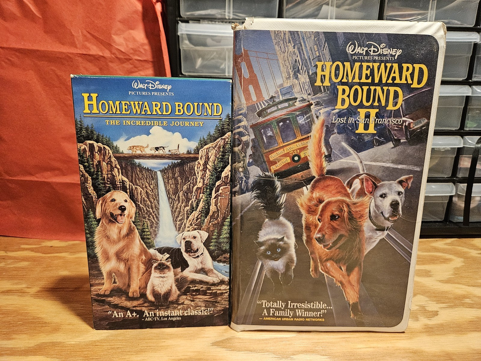 Homeward Bound 1 & 2 VHS Set, Incredible Journey, Lost In San Francisco, Disney