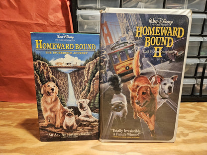 Homeward Bound 1 & 2 VHS Set, Incredible Journey, Lost In San Francisco, Disney