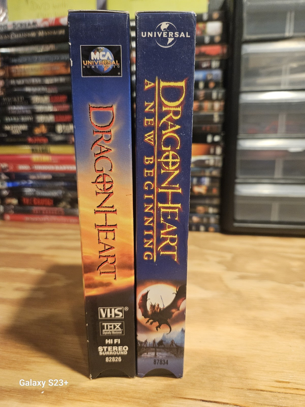 Dragonheart 1 & 2 A New Beginning VHS MCA Universal, Dennis Quaid, Sean Connery 