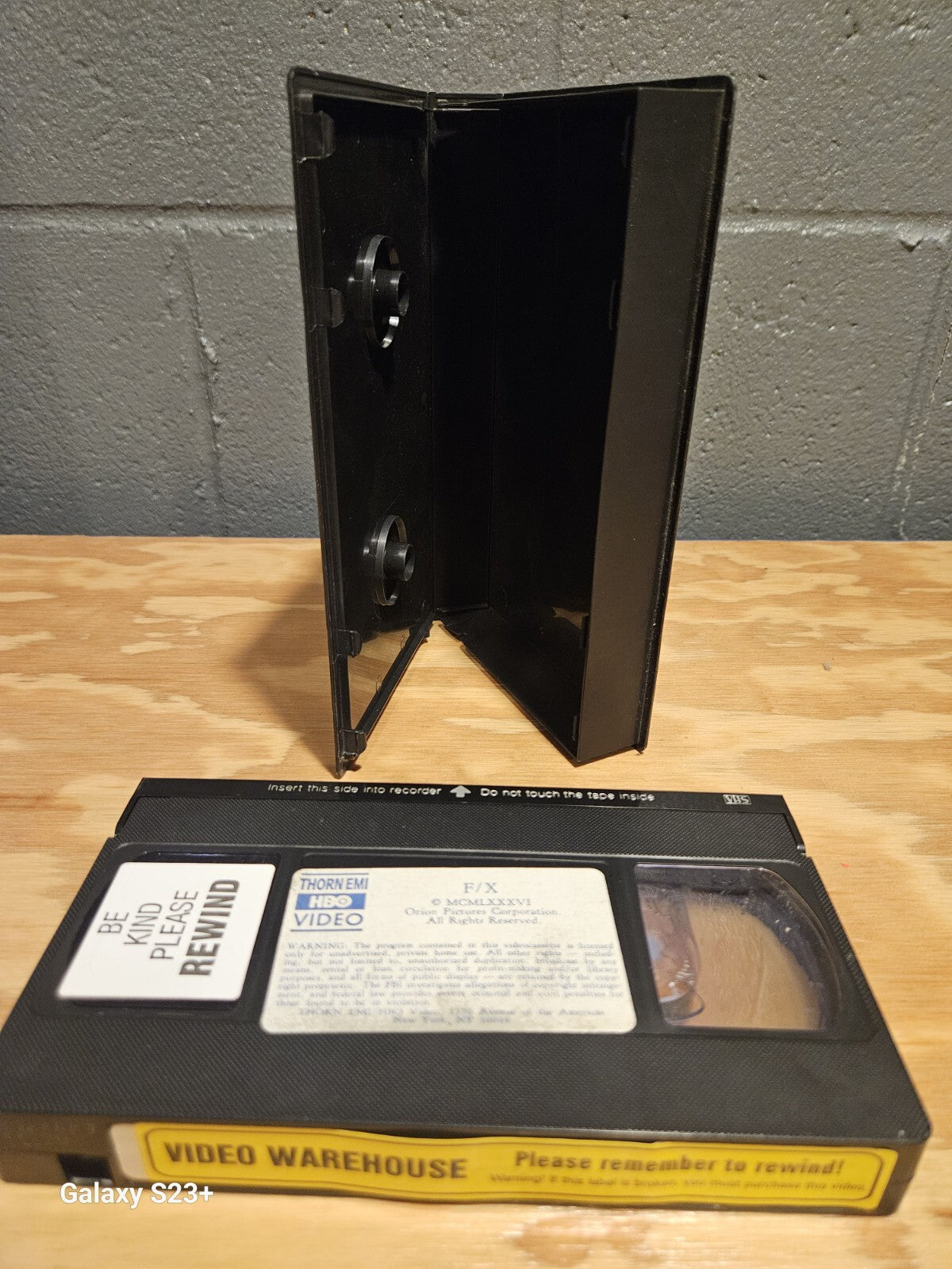 F/X VHS, Thorn EMI HBO 1986, Robert Mandel, Orion, Thriller