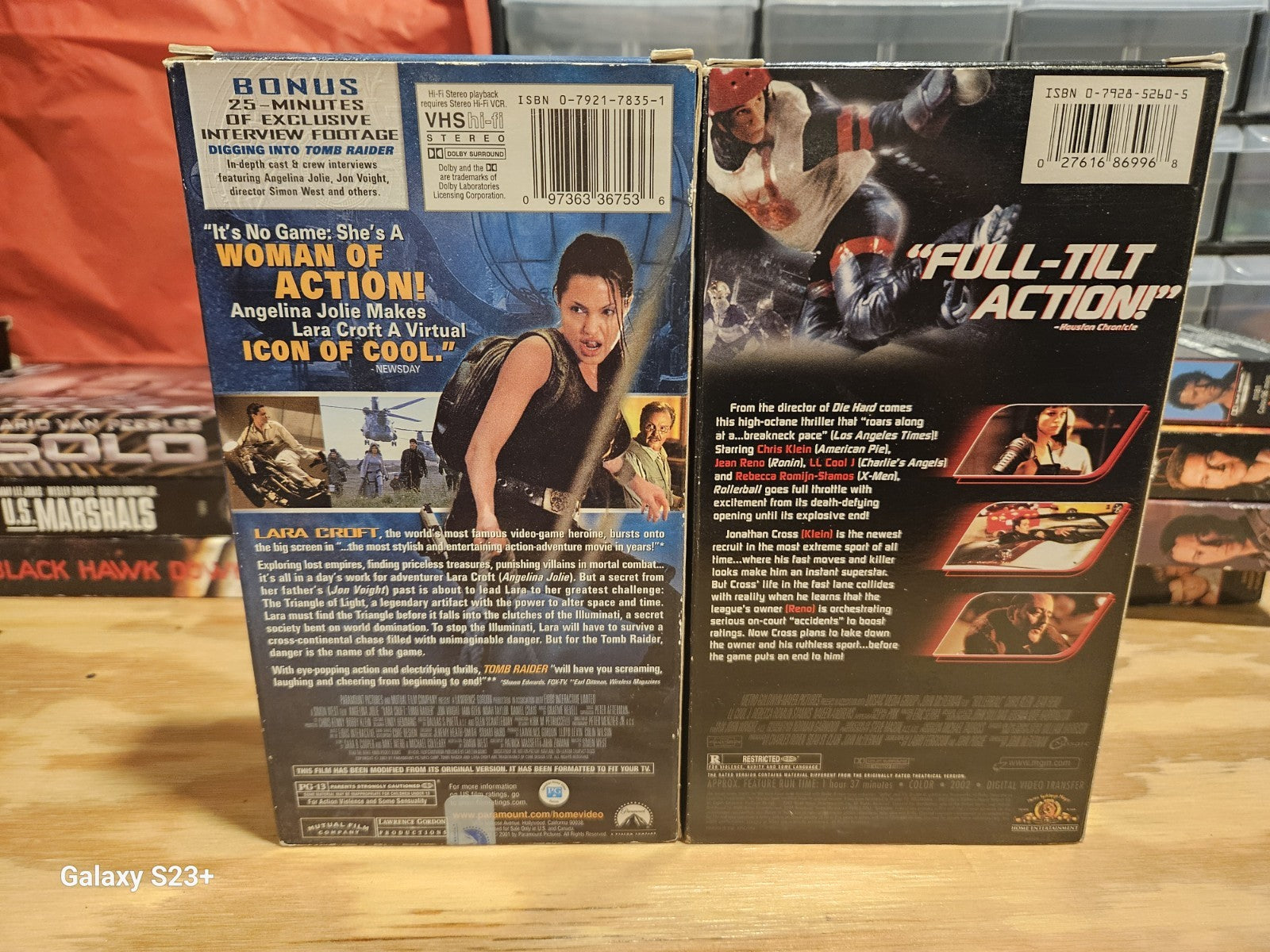 Lara Croft Tomb Raider, Rollerball VHS Angelina Jolie, LL Cool J, Paramount MGM