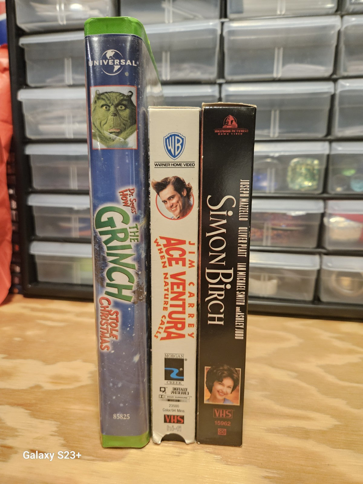Jim Carey VHS Lot Mask, Liar Liar, Bruce, Ace Ventura, Grinch New Line Universal