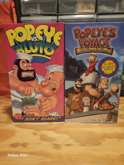 Popeye VHS - Popeye vs. Bluto, The Quest for Pappy, UAV, FHE, Lionsgate