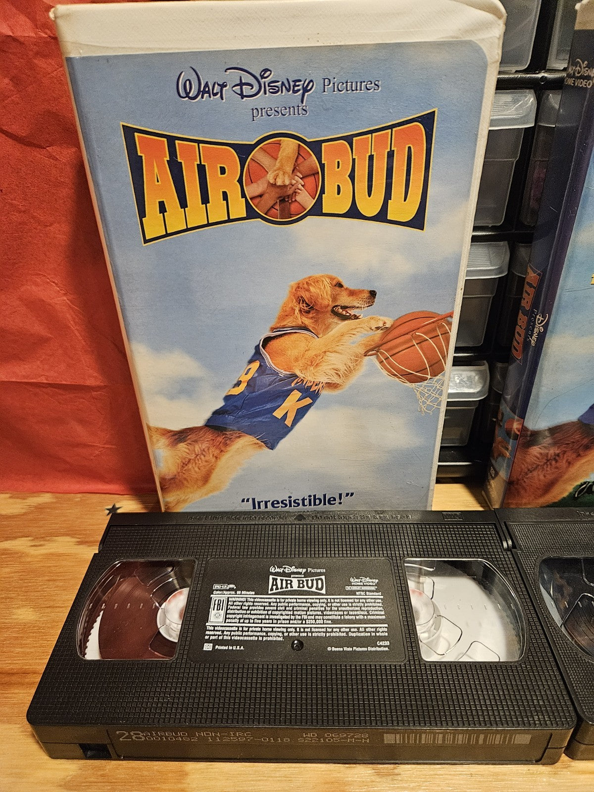 Disney Air Bud 1, 2, 3, 5 VHS Set - Golden Receiver, World Pup, Spikes Back Dog
