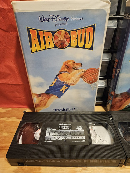 Disney Air Bud 1, 2, 3, 5 VHS Set - Golden Receiver, World Pup, Spikes Back Dog