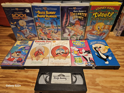 Looney Tunes VHS Lot Bugs Bunny, Taz Sylvester, Tweety, Halloween, Warner Bros