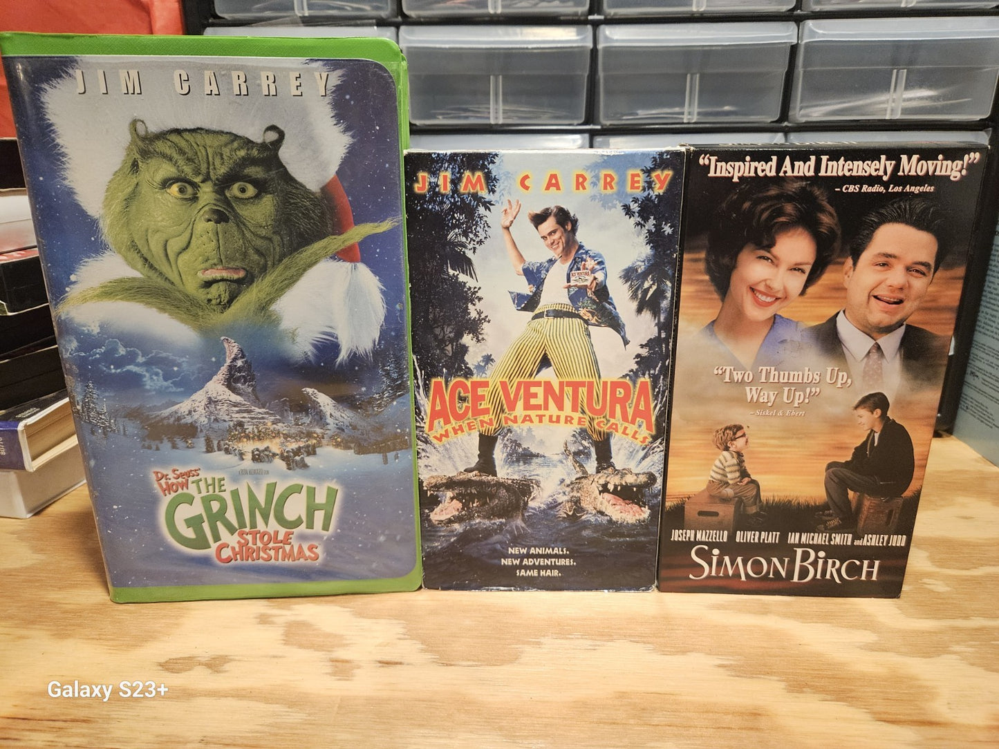 Jim Carey VHS Lot Mask, Liar Liar, Bruce, Ace Ventura, Grinch New Line Universal