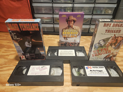Western VHS Lot 14 Tapes Wild West, Jeremiah Johnson, Willie Boy, CBS MGM Alpha