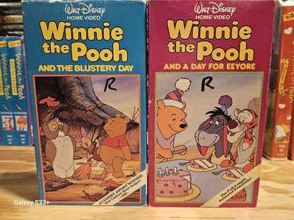 Vintage Winnie The Pooh VHS Set - The Blustery Day + A Day For Eeyore, Disney