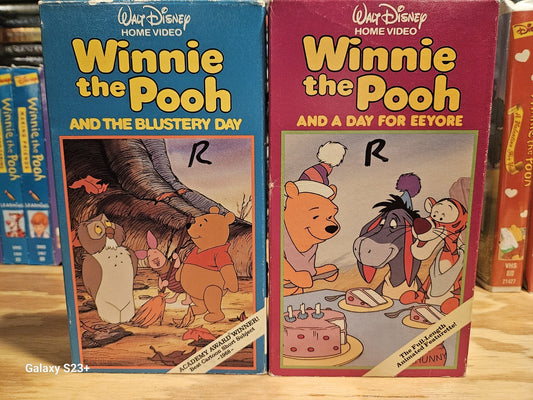 Vintage Winnie The Pooh VHS Set - The Blustery Day + A Day For Eeyore, Disney