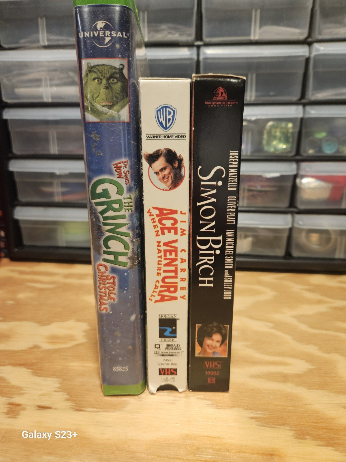 Jim Carey VHS Lot Mask, Liar Liar, Bruce, Ace Ventura, Grinch New Line Universal