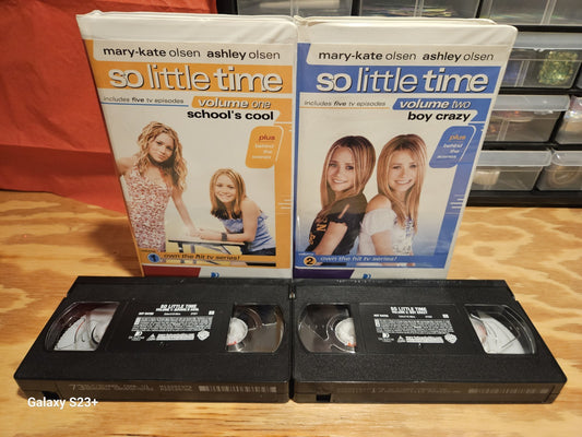 Mary-Kate Ashley Olsen So Little Time VHS Volume 1 & 2, Warner Brothers Dualstar