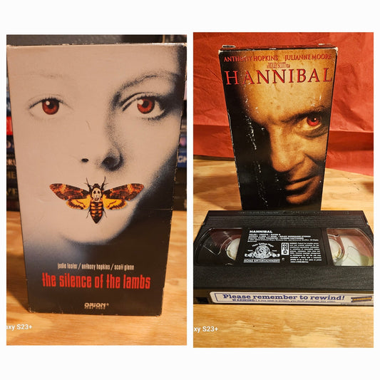 The Silence of the Lambs + Hannibal VHS Orion MGM Hopkins, Foster, Moore