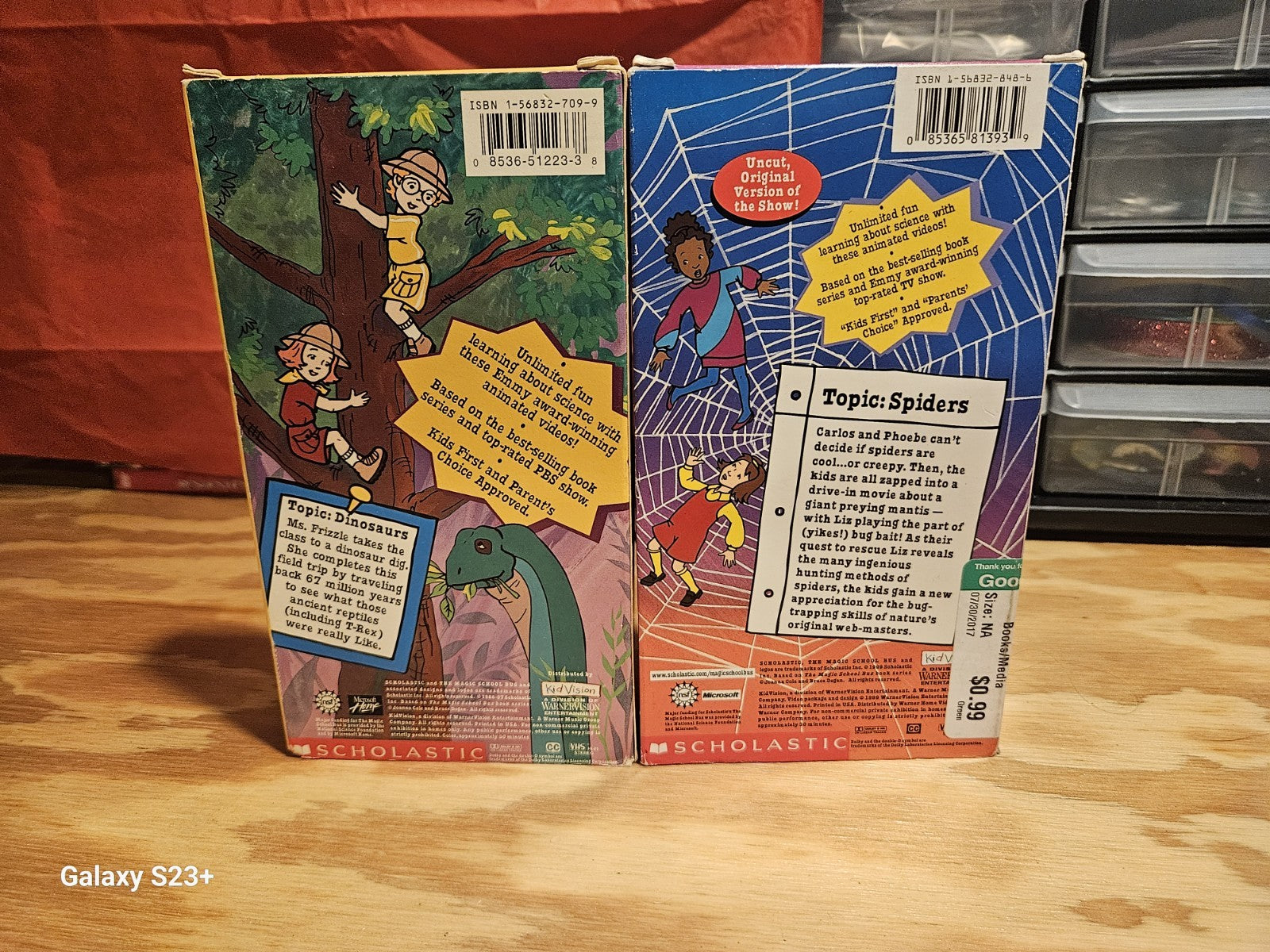 Magic School Bus VHS Lot - Busasaurus, Web, Haunted House, Hops Home, Scholastic