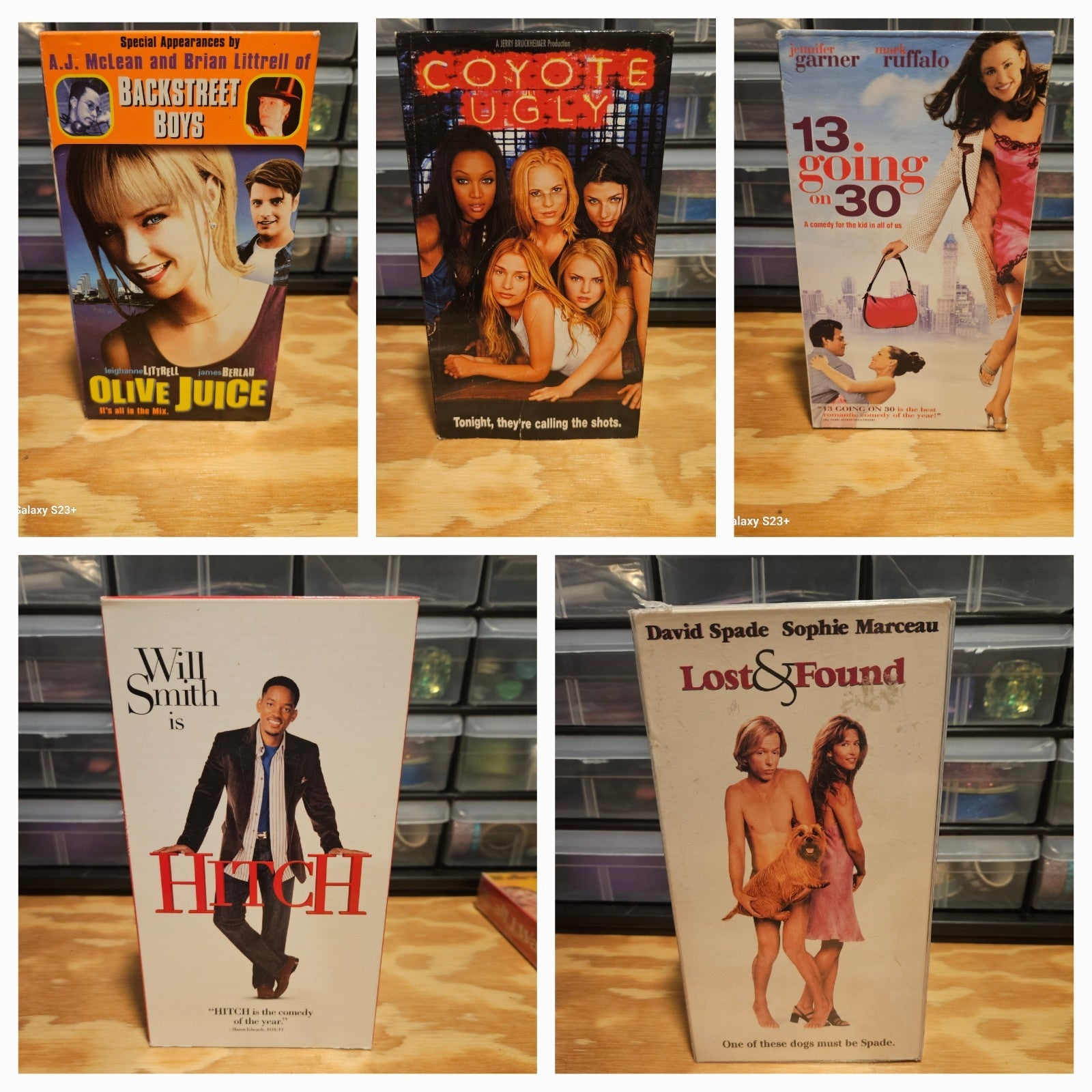 Rom Com VHS Set - Olive Juice, Coyote Ugly, 13 Going On 30, Hitch, Lost & Found