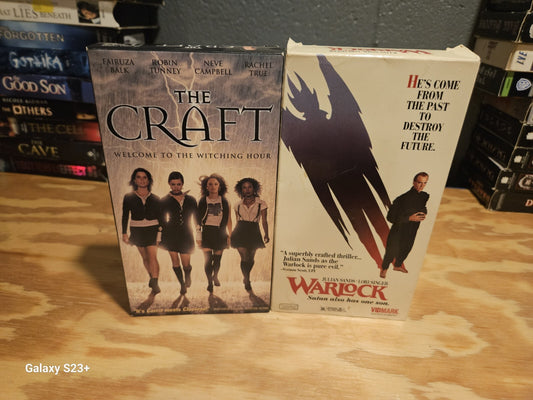 Warlock VHS 1997 + The Craft VHS 1996. Horror, Witchcraft. Vidmark, Columbia