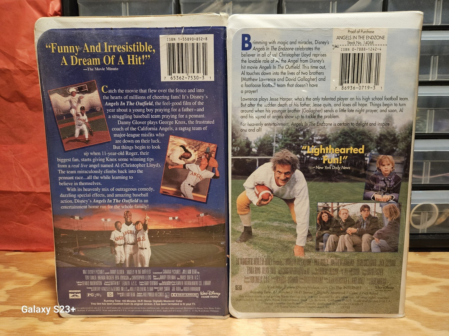 Angels In The Outfield, Endzone VHS Set, Disney, Christopher Lloyd