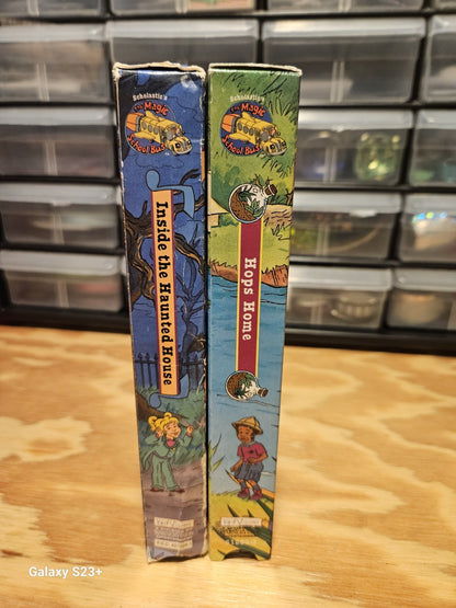 Magic School Bus VHS Lot - Busasaurus, Web, Haunted House, Hops Home, Scholastic