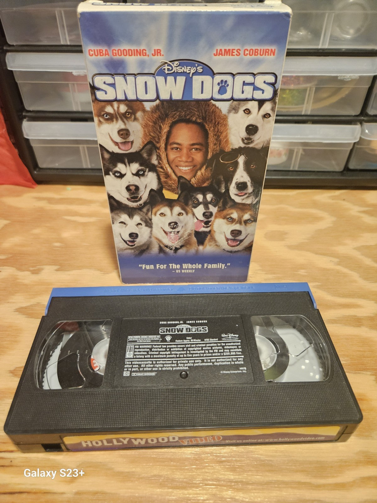 Snow Dogs VHS Disney, Cuba Gooding Jr., James Coburn, Kids family action movie