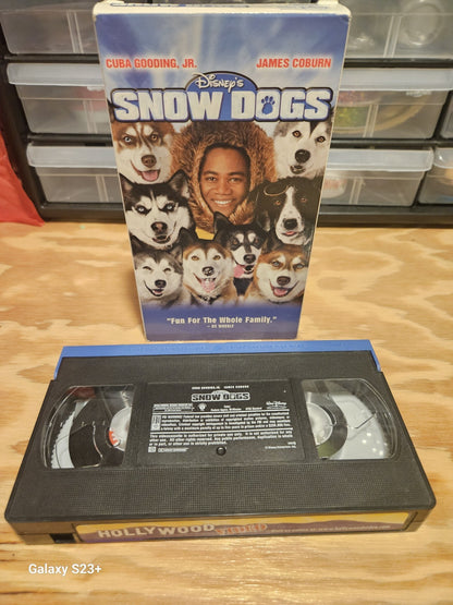 Snow Dogs VHS Disney, Cuba Gooding Jr., James Coburn, Kids family action movie