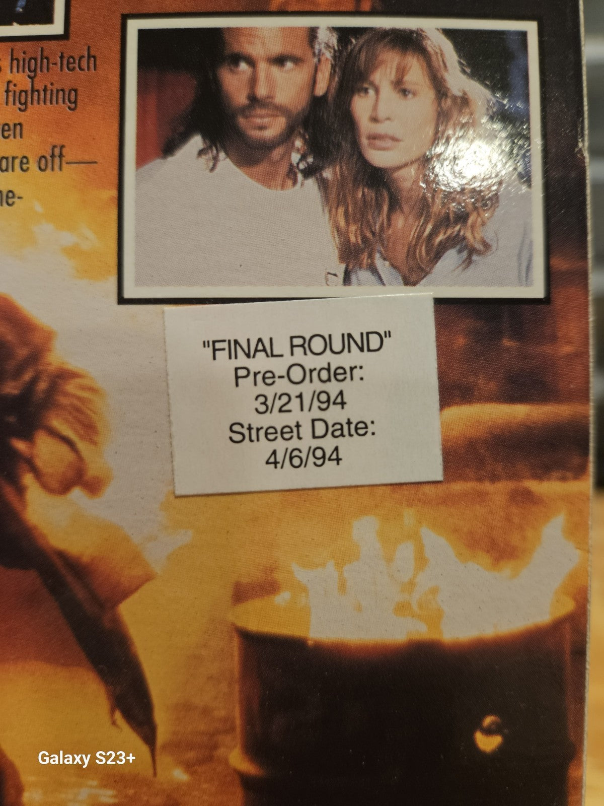 Final Round Promotional Screener VHS 1993 Lorenzo Lamas, Worldvision, Action