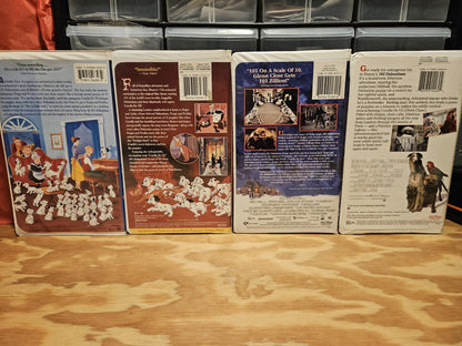 Disney 101 & 102 Dalmatians VHS Lot Black Diamond, Masterpiece, Live-action